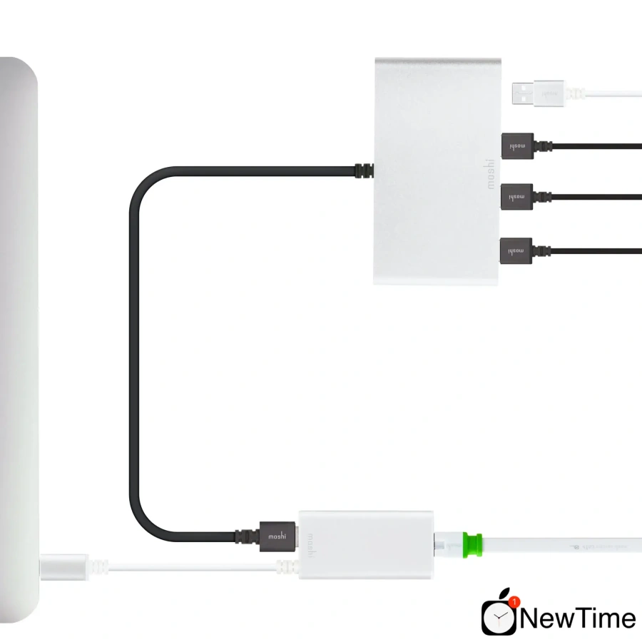 Адаптер Moshi USB-C to Gigabit Ethernet Adapter (99MO084203)